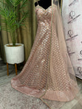 Party wear Anarkali Dress in Peach Color