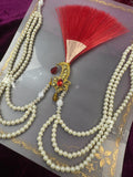 Fancy Groom Kalgi | Traditional Indian Wedding Safa Accessory with Pearl & Beads Design 5