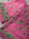 Bridal Unstitched Suit Material- 216 Pink