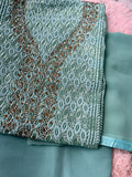 Unstitched Suit Material- 314 Aqua