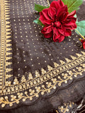 Black Organza Saree with sequin work