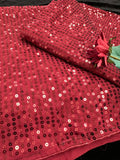 Maroon Georgette Saree with sequin work