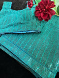 Teal Saree with Stitched Blouse