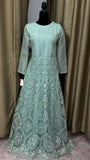 Party wear Anarkali Suit in Light Blue Colour