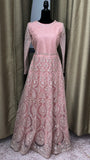 Party wear Anarkali Suit in Light Pink Colour