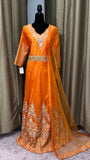 Party wear Anarkali Suit in Orange  Color