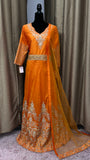 Party wear Anarkali Suit in Orange  Color