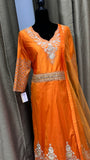 Party wear Anarkali Suit in Orange  Color