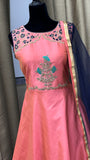 Party wear Anarkali Suit in Peach  Color