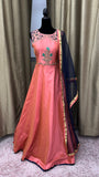 Party wear Anarkali Suit in Peach  Color