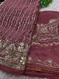 Unstitched Suit Material- 499 Indian Red