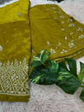 Unstitched Suit Material- 507M - Mustard Yellow