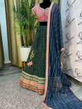 Party wear Lehenga in Green Color - 7735PLH198