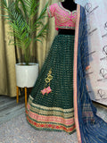 Party wear Lehenga in Green Color - 7735PLH198