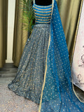 Party wear Lehenga in Blue Color - 7735PLH200