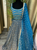 Party wear Lehenga in Blue Color - 7735PLH200