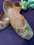 Multicolor Embroidered Punjabi Jutti – Handcrafted Ethnic Footwear with Beads & Threadwork for Weddings & Festive Wear