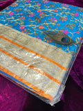 Elegant Multicolor Rumala Sahib Set – Premium Sikh Prayer Cloth with Gold Embroidery & Zari Border