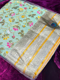 Elegant Multicolor Rumala Sahib Set – Premium Sikh Prayer Cloth with Gold Embroidery & Zari Border