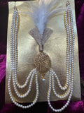 Royal Groom Kalgi | Indian Wedding Turban Brooch with Pearl & Feather Design 9