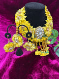 Handcrafted Floral Bridal Jewelry Set | Haldi & Mehendi Wedding Accessories | Artificial Flower Jewelry Style 10