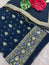 Navy Blue Embroidered Unstitched Suit Material – Elegant & Festive Ethnic Wear-522